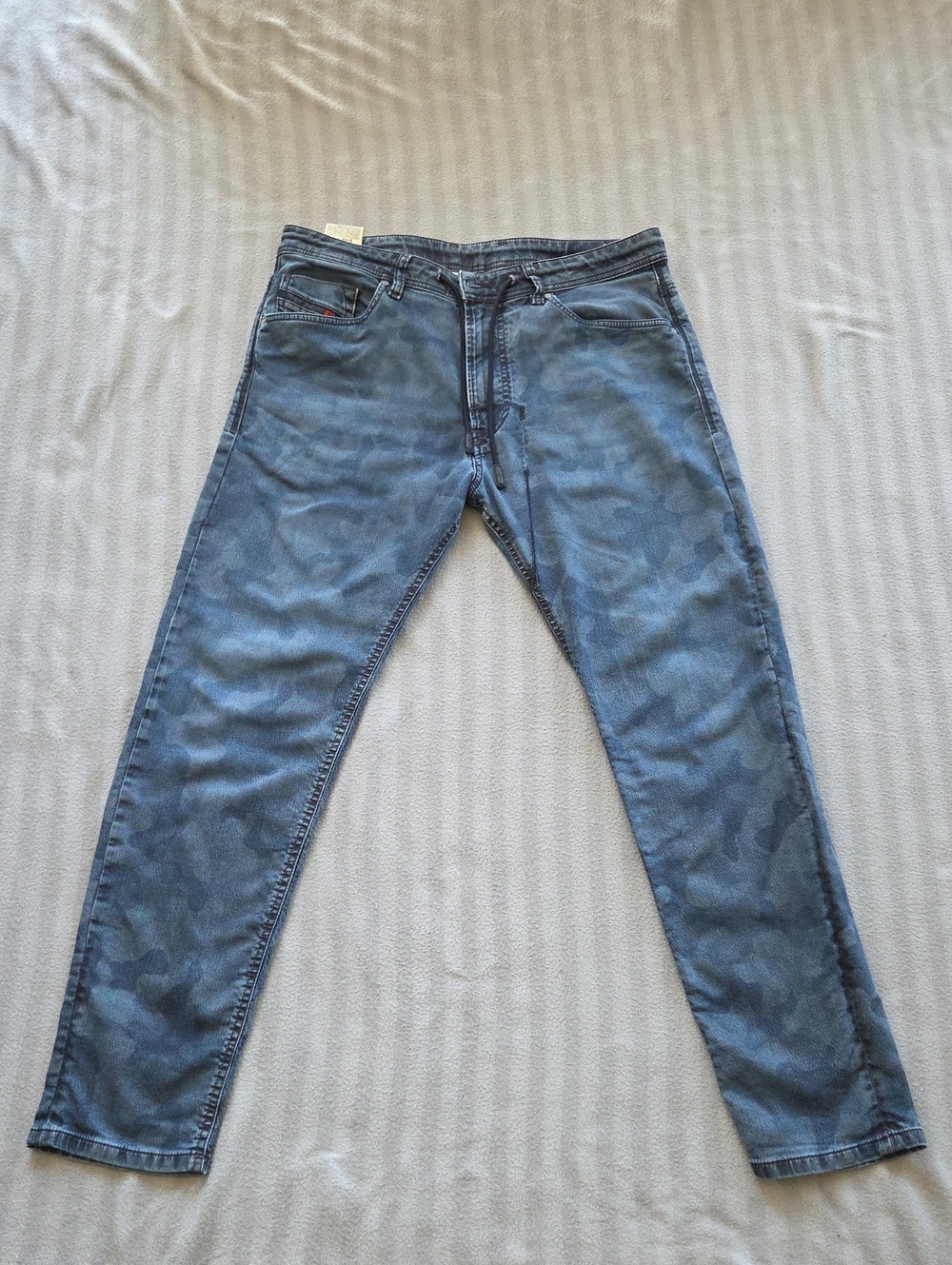 Diesel Slim Men's Jeans in Blue Camouflage Wash